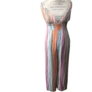 Pastel Striped Pant Jumpsuit  BBB1